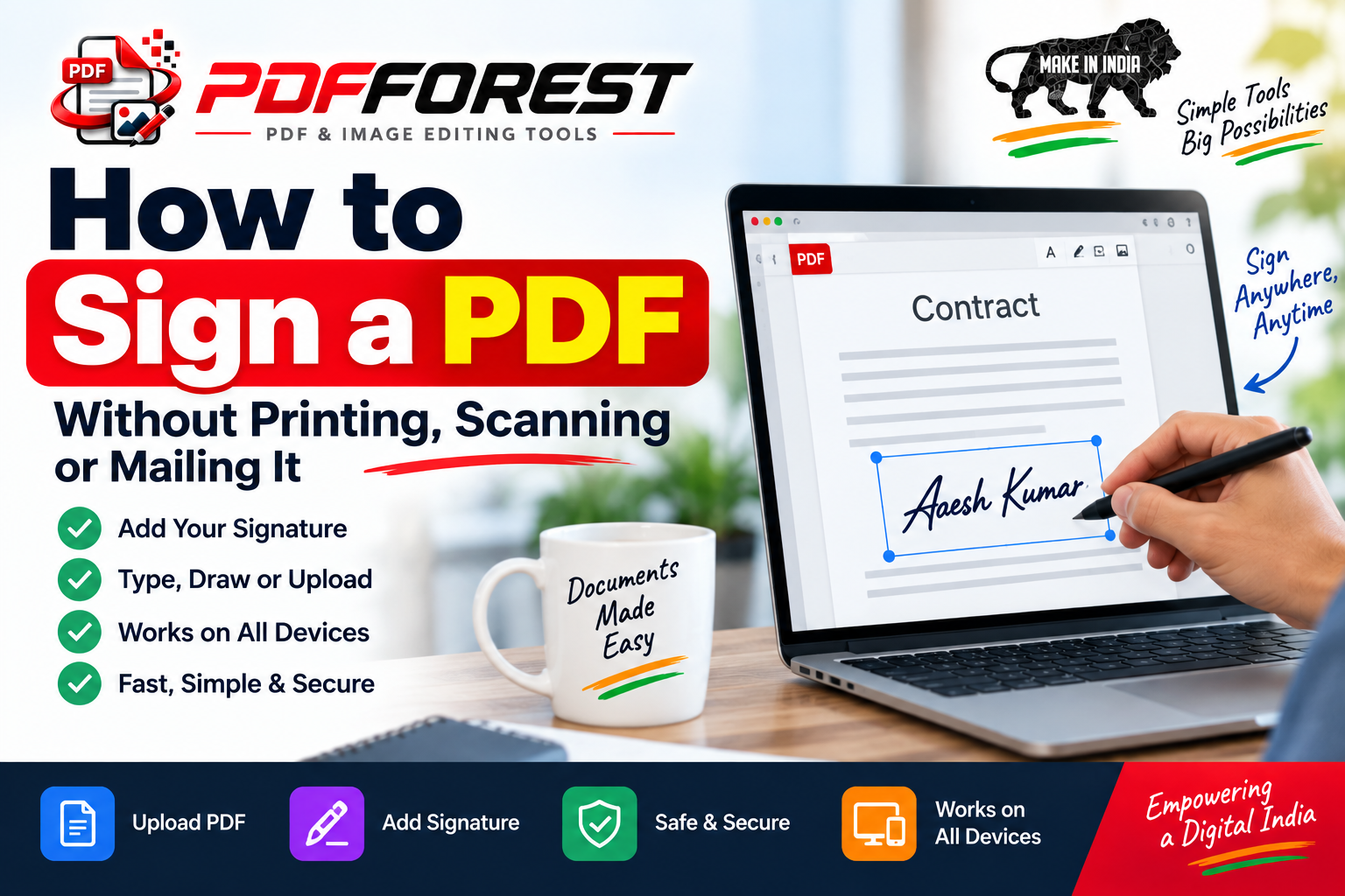 How to Sign a PDF Without Printing, Scanning, or Mailing It
